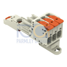 1-conductor female connector, lever, Push-in CAGE CLAMP&reg;, light gray
