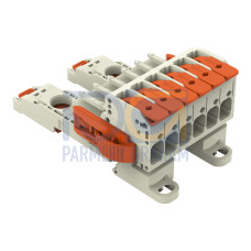 1-conductor female connector, lever, Push-in CAGE CLAMP&reg;, light gray