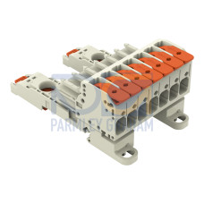 1-conductor female connector, lever, Push-in CAGE CLAMP&reg;, light gray