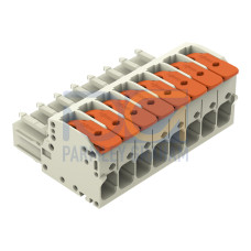 1-conductor female connector, lever, Push-in CAGE CLAMP&reg;, light gray