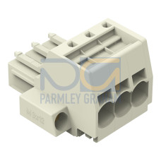 1-conductor female connector, Push-in CAGE CLAMP&reg;, 10 mm&sup2;, light gray