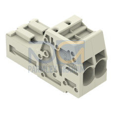 1-conductor male connector, Push-in CAGE CLAMP&reg;, 10 mm&sup2;, light gray