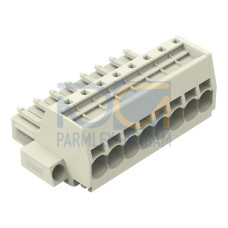 1-conductor female connector, Push-in CAGE CLAMP&reg;, 10 mm&sup2;, light gray