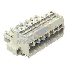 1-conductor female connector, Push-in CAGE CLAMP&reg;, 10 mm&sup2;, light gray