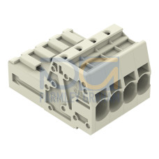 1-conductor male connector, Push-in CAGE CLAMP&reg;, 10 mm&sup2;, light gray