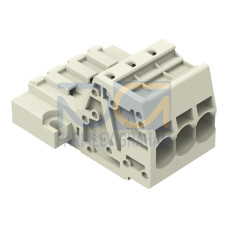 1-conductor male connector, Push-in CAGE CLAMP&reg;, 10 mm&sup2;, light gray