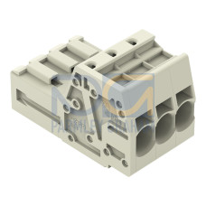 1-conductor male connector, Push-in CAGE CLAMP&reg;, 10 mm&sup2;, light gray