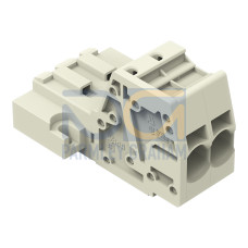 1-conductor male connector, Push-in CAGE CLAMP&reg;, 10 mm&sup2;, light gray