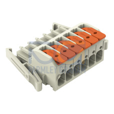 1-conductor female connector, lever, Push-in CAGE CLAMP&reg;, light gray