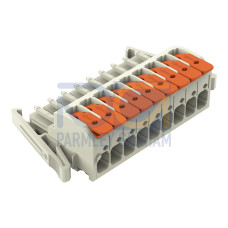 1-conductor female connector, lever, Push-in CAGE CLAMP&reg;, light gray