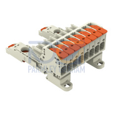 1-conductor female connector, lever, Push-in CAGE CLAMP&reg;, light gray