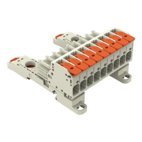 1-conductor female connector, lever, Push-in CAGE CLAMP&reg;, light gray