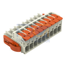 1-conductor female connector, lever, Push-in CAGE CLAMP&reg;, light gray