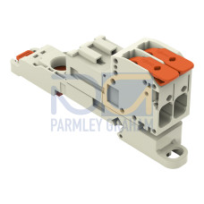 1-conductor male connector, lever, Push-in CAGE CLAMP&reg;, light gray