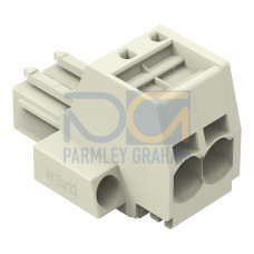 1-conductor female connector, Push-in CAGE CLAMP&reg;, 10 mm&sup2;, light gray