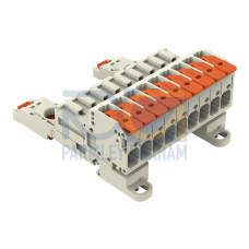 1-conductor male connector, lever, Push-in CAGE CLAMP&reg;, light gray