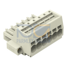 1-conductor female connector, Push-in CAGE CLAMP&reg;, 10 mm&sup2;, light gray
