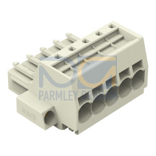 1-conductor female connector, Push-in CAGE CLAMP&reg;, 10 mm&sup2;, light gray