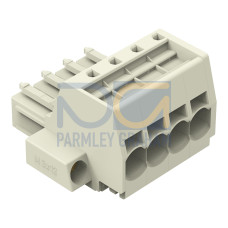 1-conductor female connector, Push-in CAGE CLAMP&reg;, 10 mm&sup2;, light gray