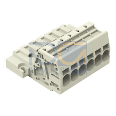 1-conductor male connector, Push-in CAGE CLAMP&reg;, 10 mm&sup2;, light gray