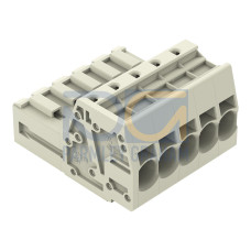 1-conductor male connector, Push-in CAGE CLAMP&reg;, 10 mm&sup2;, light gray