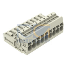 1-conductor male connector, Push-in CAGE CLAMP&reg;, 10 mm&sup2;, light gray