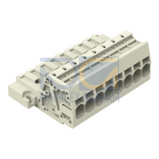 1-conductor male connector, Push-in CAGE CLAMP&reg;, 10 mm&sup2;, light gray