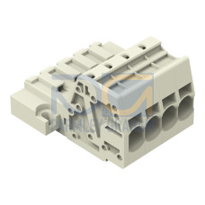1-conductor male connector, Push-in CAGE CLAMP&reg;, 10 mm&sup2;, light gray