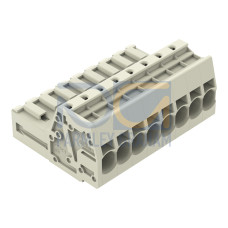 1-conductor male connector, Push-in CAGE CLAMP&reg;, 10 mm&sup2;, light gray