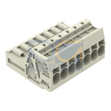 1-conductor male connector, Push-in CAGE CLAMP&reg;, 10 mm&sup2;, light gray