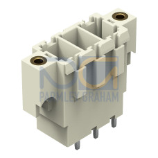 THT male header, 1.0 x 1.2 mm solder pin, straight, light gray