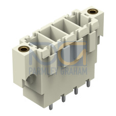 THT male header, 1.0 x 1.2 mm solder pin, straight, light gray