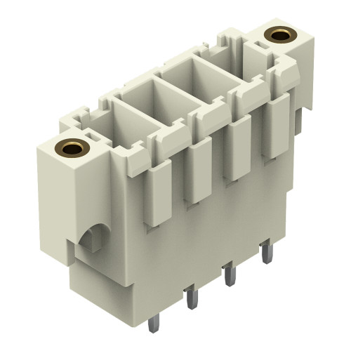 THT male header, 1.0 x 1.2 mm solder pin, straight, light gray