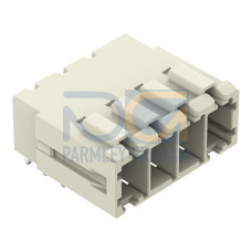 THT male header, 1.0 x 1.2 mm solder pin, angled, light gray