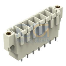 THT male header, 1.0 x 1.2 mm solder pin, straight, light gray