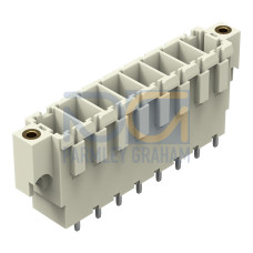 THT male header, 1.0 x 1.2 mm solder pin, straight, light gray