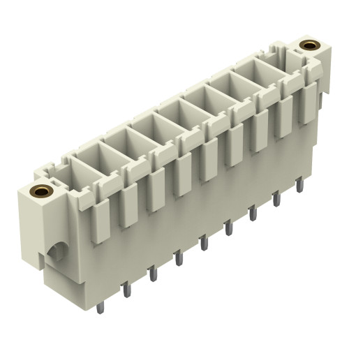 THT male header, 1.0 x 1.2 mm solder pin, straight, light gray