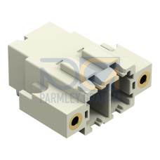 THT male header, 1.0 x 1.2 mm solder pin, angled, light gray