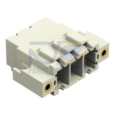 THT male header, 1.0 x 1.2 mm solder pin, angled, light gray