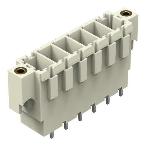 THT male header, 1.0 x 1.2 mm solder pin, straight, light gray