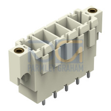 THT male header, 1.0 x 1.2 mm solder pin, straight, light gray