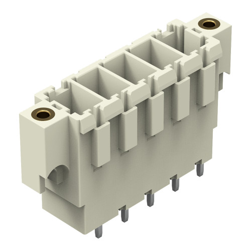 THT male header, 1.0 x 1.2 mm solder pin, straight, light gray