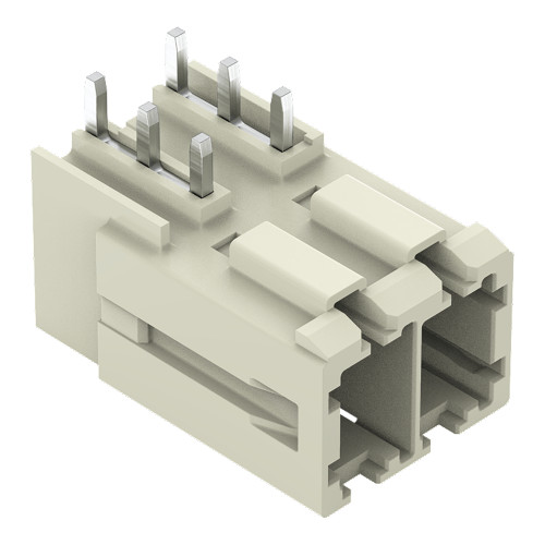 THT male header, 1.0 x 1.2 mm solder pin, angled, light gray