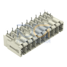 THT male header, 1.0 x 1.2 mm solder pin, angled, light gray