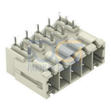 THT male header, 1.0 x 1.2 mm solder pin, angled, light gray