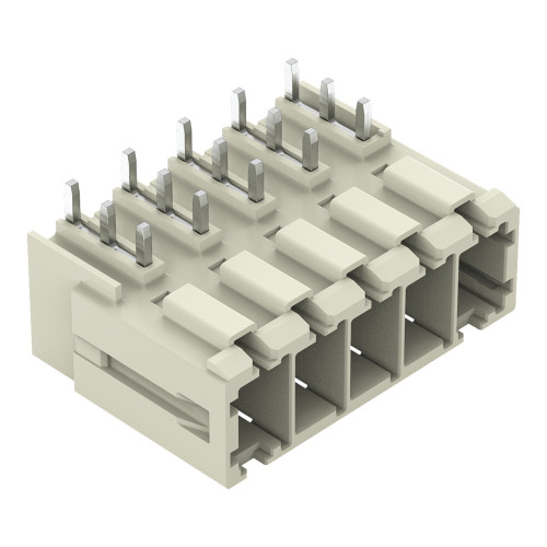 THT male header, 1.0 x 1.2 mm solder pin, angled, light gray
