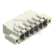 THT male header, 1.0 x 1.2 mm solder pin, angled, light gray