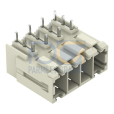 THT male header, 1.0 x 1.2 mm solder pin, angled, light gray