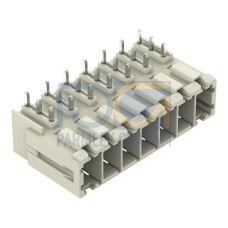 THT male header, 1.0 x 1.2 mm solder pin, angled, light gray