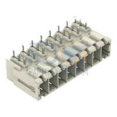 THT male header, 1.0 x 1.2 mm solder pin, angled, light gray